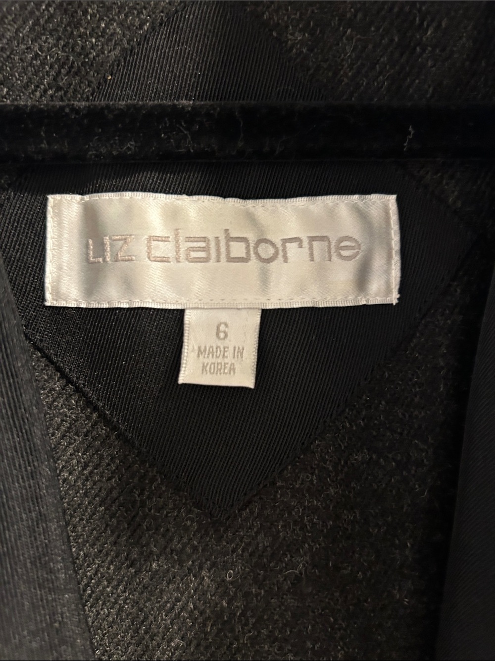 Vintage Liz Claiborne Black Double Breasted Car Coat Jacket Women’s - Picture 2 of 9
